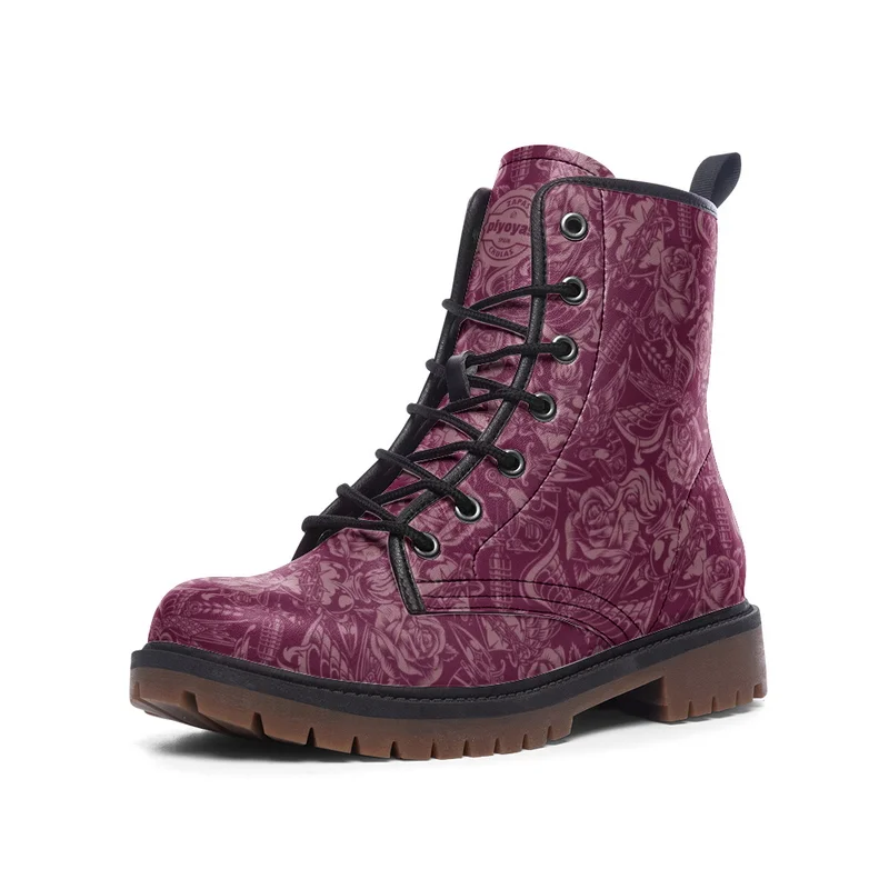 Tattooist Carmín Botas Combat Magnéticas