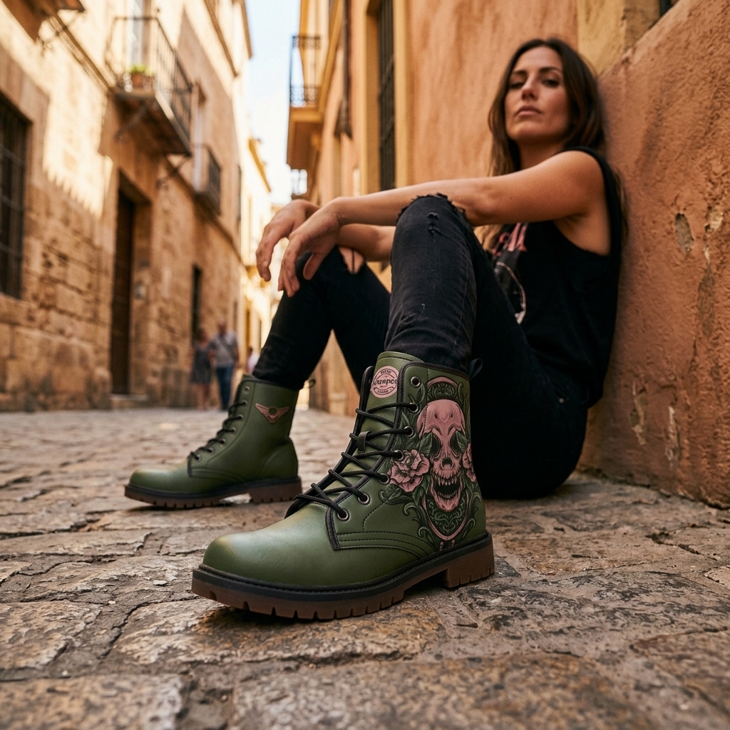 Rosavera Botas Combat 3 Rosavera Botas Combat - Imagen 3