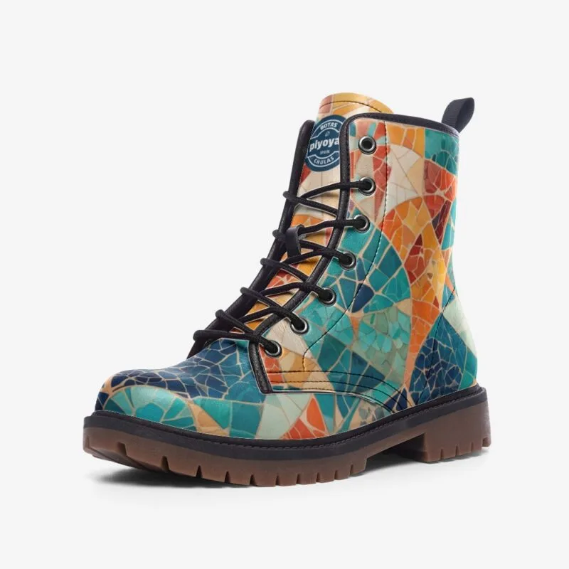 Gaudi Botas Combat de Mosaico de Fantasía