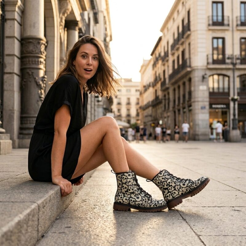 Skull Puzzle Botas Combat de Calaveras 8 Skull Puzzle Botas Combat de Calaveras