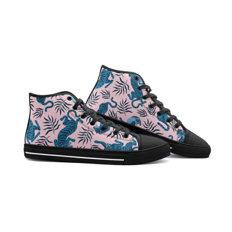 suela de zapatillas high top Piyoyas Pink and Tigers Zapatillas High Tops de Lona estilo resistente