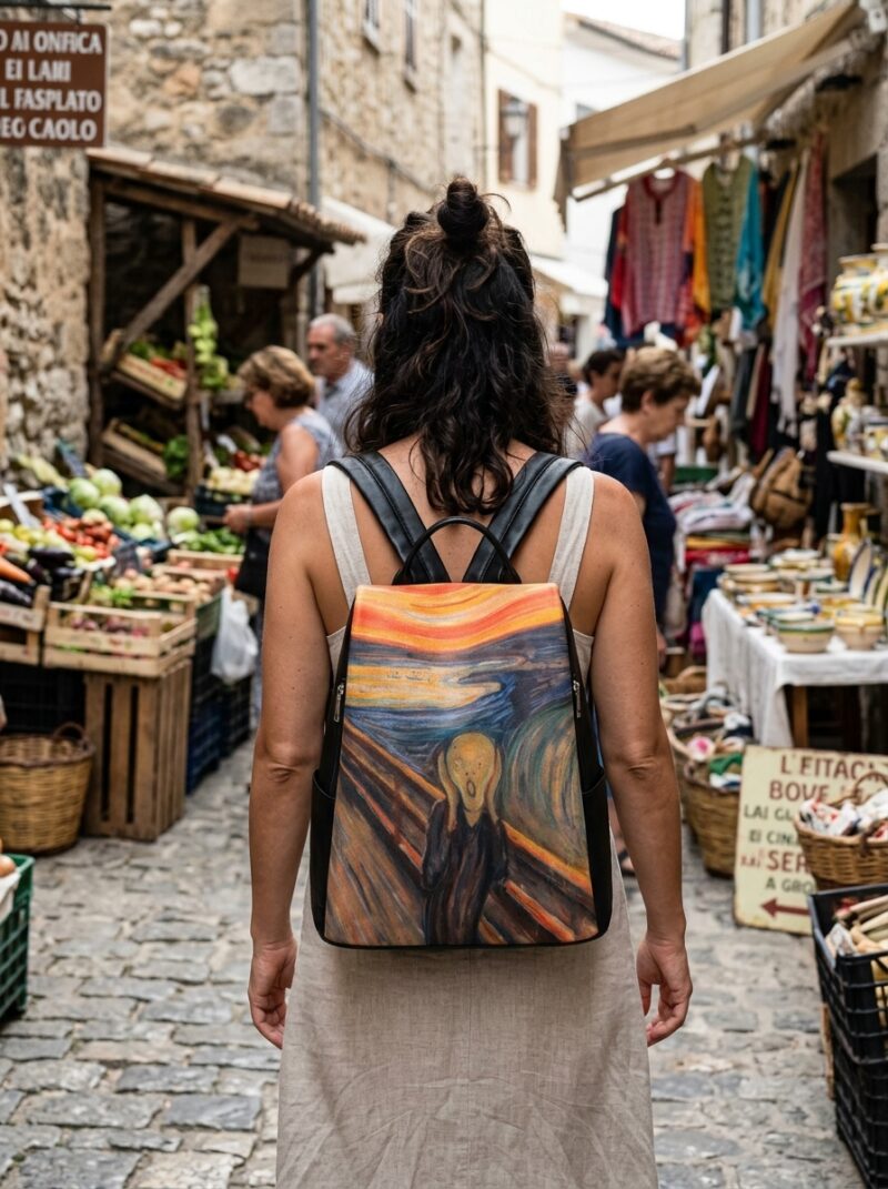 suela de mochila urbana Piyoyas Mochila El Grito – Antirrobo e Impermeable estilo resistente